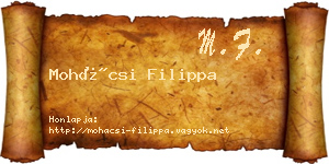 Mohácsi Filippa névjegykártya